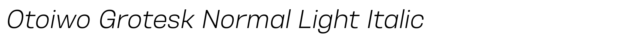 Otoiwo Grotesk Normal Light Italic image